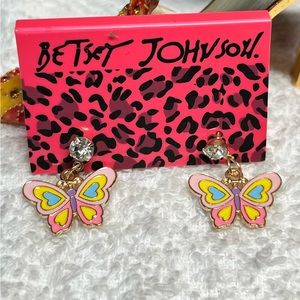 Pretty butterfly earrings -rhinestone accent